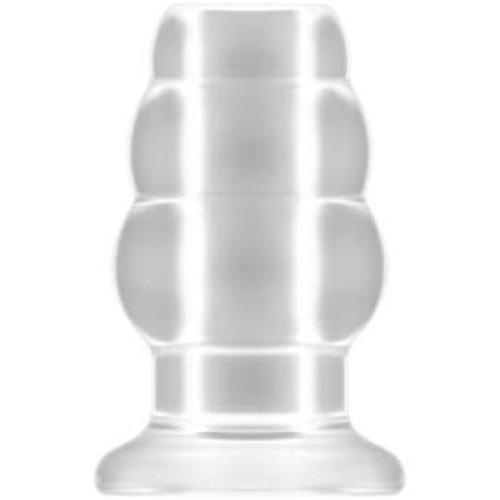 Number 49 Small Hollow Tunnel Butt Plug 3 Inch Translucent