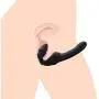 Strap U Slim Rider Ribbed Vibrating Silicone Strapless Strap On