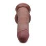 Usa Cocks Ultra Real Dual Layer Suction Cup Dildo, Dark Skin Tone, 9 Inch