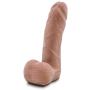 5.5" Realistic Sensa Feel Dual Density Dildo - Cock and Balls - Flexible Spine Dong - Sex Toy for Women - Sex Toy for Adults (Latin)