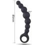 ❤ Moafh Soft Silicone Beads Plug Back Neck Massage Vibrantor for Women Men Couple - Black