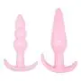 Roxy Sex Toys Butt Plug 2 Piece Anal Plug Set for Men & Women Silicone Toys Pink