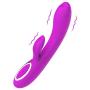 Wireless Massage for Back Relaxation and Stress Reduction, 10 Vibration Frequency Modes and 4 Adjustable Strengths Handheld Massager, USB Rechargeable(Purple)