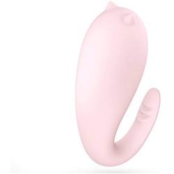 Vibrator 8 frequency Internet Long Remote Control USB Charge Vibrating Egg Bluetooth Connected G Spot Monster Pub Vibrator (Pink)