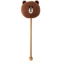 LINE FRIENDS Muscle Massage Stick - Brown Character Massager for Back Shoulder Neck Pain Therapy
