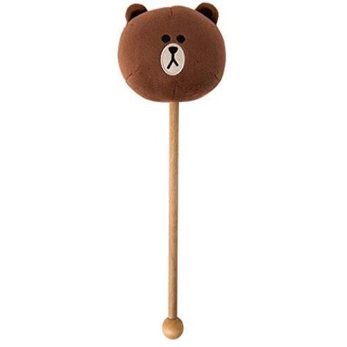 LINE FRIENDS Muscle Massage Stick - Brown Character Massager for Back Shoulder Neck Pain Therapy