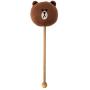 LINE FRIENDS Muscle Massage Stick - Brown Character Massager for Back Shoulder Neck Pain Therapy