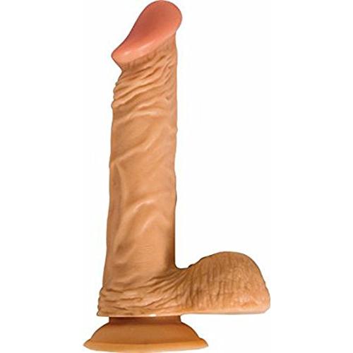Flexible Multispeed American Whopper Straight Vibrating 8In Suction Cup Dildo Dong