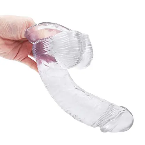 LLFX Soft and Flexible Realistic Realistic Pěnis Massagě Wànd Womenss 9.44inch-Crystal Transparent LLFX Soft and Flexible Realistic Realistic Pěnis Massagě Wànd Womenss 9.44inch-Crystal Transparent