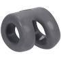 Hunkyjunk Connect Silicone Blend Ball Tugger Cock Ring - Stone Grey