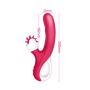 iBall G Spot Rabbit Vibrator, Dual Vibrating Wand Massager Powerful Cordless Rechargeable, Silicone Dildo Clitoris Stimulator for Women and Couple