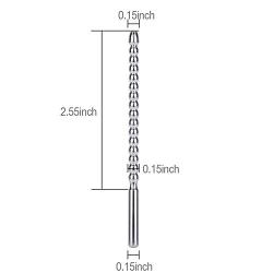 Stainless Steel Urethral Sounds Small Multi-Bead Penis Plug 2.55 inch Insertable Length Urethral Stimulator for Men Sexbaby (2.55 inch Multi Beads)