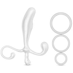 Blush Quickie Kit Prostate Massager Anal Sex Toy with Cock Rings, Glow in The Dark, Sex Toy for Guys, Sex Toy for Men