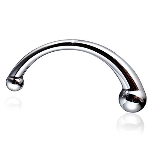LvBo Wand Massager Handheld Personal massor Waterproof Portable Metal Massage for Muscles Back Neck Shoulder Leg Full Body Pain Relief Relaxation Medical Grade Stainless Steel (Silver (510g))
