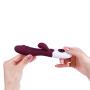 Portable 30-Speed Vibrating Silicone Waterproof Massager Dual Vibration Home Personal Fitness Massage -Purple