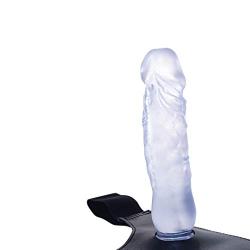 HYLHYL5-F Cl-ǐt Suckěr Female Realistic Lifelike for Women Silicone Adult Toys with Strong Suction Cup Blue PVC+ Leather Pants (20cm/7.87")