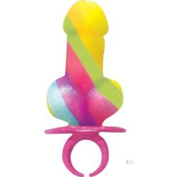 Rainbow Cock Ring Pop - Display of 12