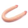 a-YUEYUE Big Realistic Didols Double Heads Double Pleasure Long Massager Six Toys for Lesbian Women, 2 Colors Optional