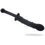 Brave669 Women Men Silicone Flexible G-spot Butt Plug Stick Massager Toy - Black