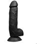 Black Realistic Soft-Ďîldɔ 9.0 inches Massage for Women and Couples