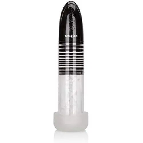 CalExotics Optimum Series Automatic Smart Pump – Male Enhancement Penis Pump with Silicone Stroker Sleeve – Male Masturbation Sex Toys for Men – Clear