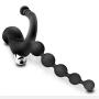 Silicone Vibrating Clit G-spot Prostate Massager Vibrator Anal Beads Butt Plug
