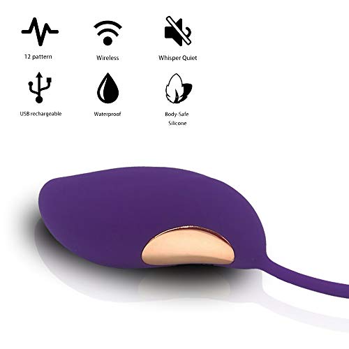Wireless Vibrating Egg Bullet for Women and Couple with 12 Frequency Massage Modes