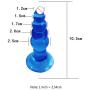 BUBUCAST 10.5x2.5cm 5 Balls Silicone Amal Beads Plugs Strong Suction Cup Toys for Women Men