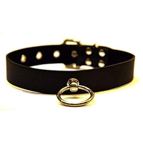 BDSM Collar Genuine Leather Choker with Chain Leash Necklace for Women Men | Emo Gothic Clothing | Sexy Adult Locking Sex Toys