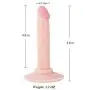 Slim Beginner Dildo with Storage Bag,SINLOLI Small Dildo with Suction Cup is Perfect for First-Time Users,Anal Plug for Anal Sex Play(5.8 inch)