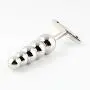 Size 6.3-1.2 Inches Stainless Steel Metal Ānal Bút-t Plug with Five Balls Ānal Beads Toy for Men Women