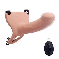 JRZDFXS Pegging Strap ons Remote Control Electric Stráp-On for Men - Adjust Size for Female Beginner (Color : Beige)