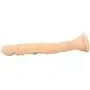Doc Johnson Raging Hard-Ons - Slim Line - 8 Inch (8.7 in. Long and 1.2 in. Wide) - Heavily Veined - Dildo with Suction Cup Base - Great For Anal Beginners - Vanilla