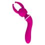 TIANYA Premium Silicone Vibbbbrating Wand 10 Vibbbbrator Patterns USB Rechargeable 3 Alternative Headgear