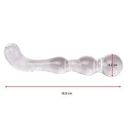 Wowlife Sex Toys Transparent Glass Crystal Penis Female Masturbation Glassware Stimulator Stimulation Anal Plug Sex Groud Toy with 1pcs Wowlifes Pouch