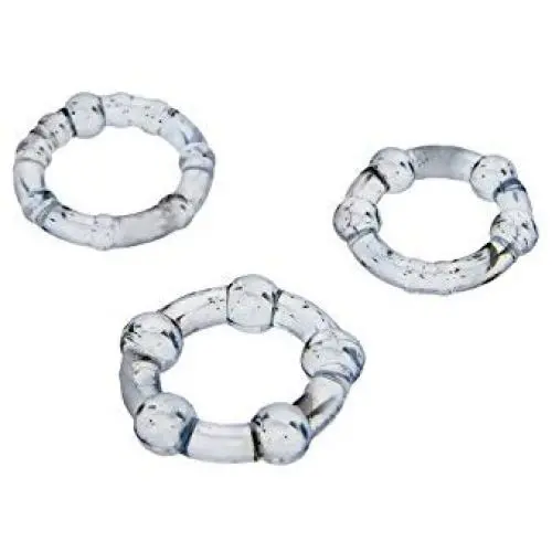 Adam & Eve Triple Erection System 3 Rings, Clear Adam & Eve Triple Erection System 3 Rings, Clear