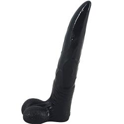 MLSice Realistic Animal Dildo Big Deer Penis Bull Novelties Sex Toys for Women Long Cock Anal Plug Anus Massage for Lesbian Gay Masturbator 10.24 Inch - Black
