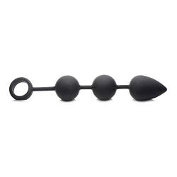 Tom Of Finland Weighted Anal Ball Beads, Black, 1 Count