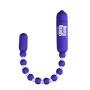 Pure Love Flexible Vibrating Anal Beads with 7 Functions, Purple Color, Adult Sex Toy