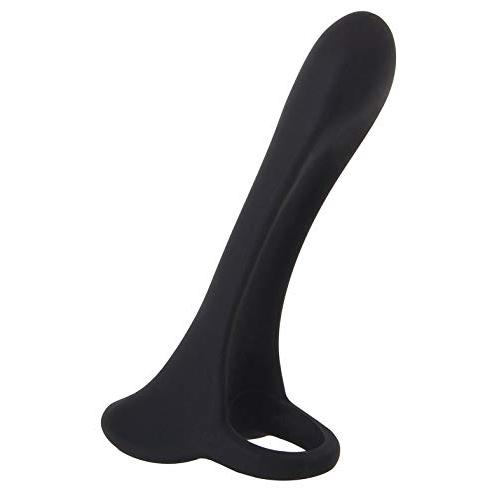 Zero Tolerance Cock Armor Rechargeable Cock Ring with Long Penis Bullet Vibrator, Black