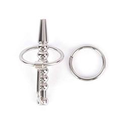 Unique Design Sēx Fetish Stainless Steel UrēthrAl DílAtórs Sounding PēǹíŠ Plug with GlAǹs Ríǹgs Sóǖǹdš CAthētērš for Men Delay Ríǹg