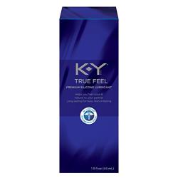 K-Y True Feel Premium Silicone Lubricant- Lube Compatible With Latex, Polyisoprene, Polyurethane, 1.5 oz.