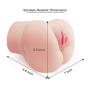 Pussy Ass Male Masturbator with Built-in Cock Ring - Adorime 3D Realistic Butt Anal Stroker and Virgin Vagina Love Doll Sex Toys for Men Masturbation with 2 Holes (4.06 pounds)