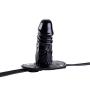 Mouth Gag Leather Mask Hood - Soft Silicone Adjustable Strap-On Lockable Belt Penis Dildo Mouth Gag Durable BDSM Sex Toy Adjustable for Couples (Long Mouth Gag(3.9inch), Black)