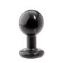 Doc Johnson Classic - Round Butt Plug - 2.25 Inch Diameter - Medium - Black