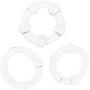 GUANGSHAN 3Pcs Male Pe~NIS Ring, Co~ck Ring Impotence Eréction Enhancer Delay Prolong Séx Aid Toys