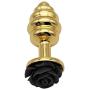 O-GAME Stainless Steel Amal Plug Rose Flower Decor Massage Male Female Erotic Toys