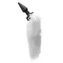 Frisky Foxxxy Fanny Vibrating Tail Anal Plug, White Frisky Foxxxy Fanny Vibrating Tail Anal Plug, White