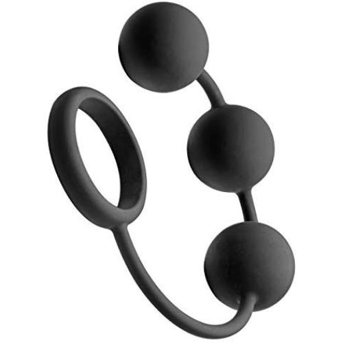 Tom of Finland Silicone Cock Rings with 3 Weighted Balls