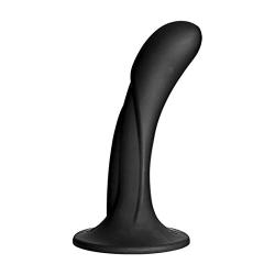 Doc Johnson Vac-U-Lock - G-Spot - Silicone - 6.5 in. Long and 1.5 in. Wide - F-Machine, O-Ring Harness, and Vac-U-Lock Harness Compatible Silicone Dildo, Black